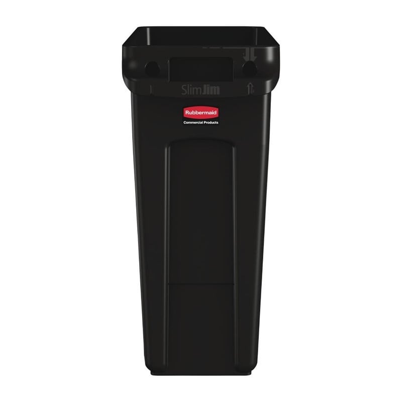 Recycling Collector with Black Ventilation Ducts 60 L - Rubbermaid - Fourniresto