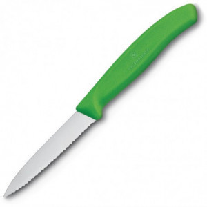 Küchenmesser Grün Wellenschliff 8 cm - Victorinox - Fourniresto