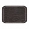 Non-slip Wenge Melamine Service Tray 375 x 265 mm - Roltex - Fourniresto