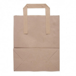 Small Brown Recycled Paper Bag 215 x 180 mm - Pack of 250 - Fiesta Green - Fourniresto