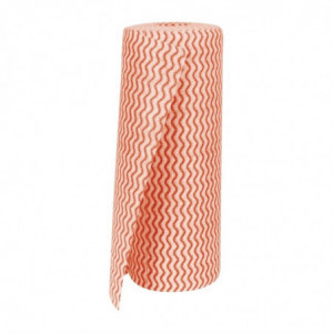 Non-Woven Red Chiffon Roll of 100 - Jantex - Fourniresto