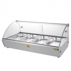 Vitrine Libre Service Chauffante Slim 220L - Buffalo - Fourniresto