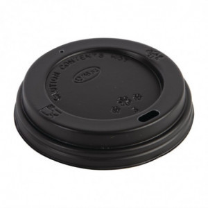 Black Lids for 340ml and 455ml Cups - Pack of 1000 - Fiesta - Fourniresto