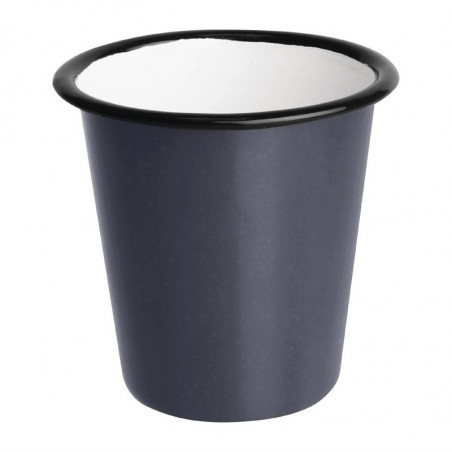 Mugs en Acier Émaillé Bleu et Noir 350ml - Lot de 6 - Olympia - Fourniresto