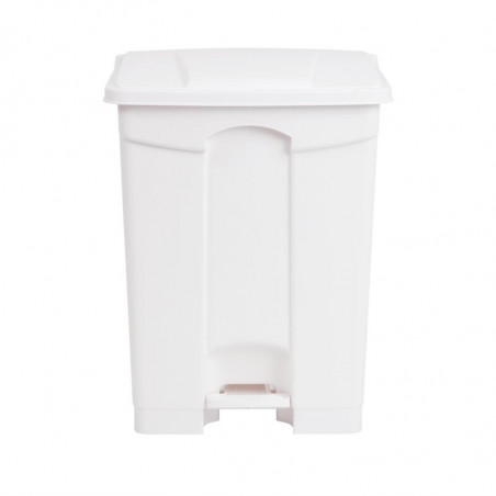 White 65L Pedal Kitchen Bin - Jantex - Fourniresto