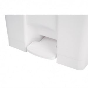 White 87L Pedal Kitchen Bin - Jantex - Fourniresto