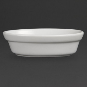 White Oval Gratin Dishes 145 x 104mm - Set of 6 - Olympia - Fourniresto