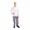 Unisex Chicago Long Sleeve White Chef Jacket Size M - Whites Chefs Clothing - Fourniresto