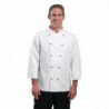 Unisex Chicago Long Sleeve White Chef Jacket Size M - Whites Chefs Clothing - Fourniresto