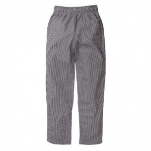 Mixed Vegas kitchen pants with small black and white checks Size L - Whites Chefs Clothing - Fourniresto