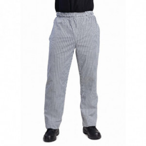 Pantalon De Cuisine Mixte Vegas Petits Carreaux Noirs Et Blancs Taille Xl - Whites Chefs Clothing - Fourniresto