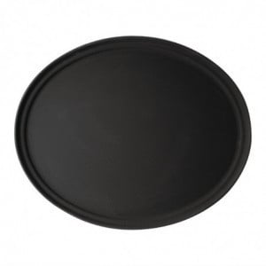 Servierplatte Oval aus rutschfestem Fiberglas Camtread Schwarz - Cambro - Fourniresto