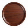 Round Laminate Mykonos Walnut Tray Ø 380 mm - Cambro - Fourniresto