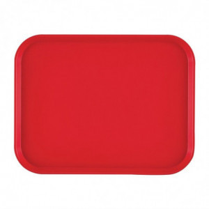 Plateau Rectangulaire en Polypropylène Fast Food Rouge 410mm - Cambro - Fourniresto