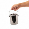 Titanium Grey Double-Walled Ice Bucket with Lid 1 L - Olympia - Fourniresto