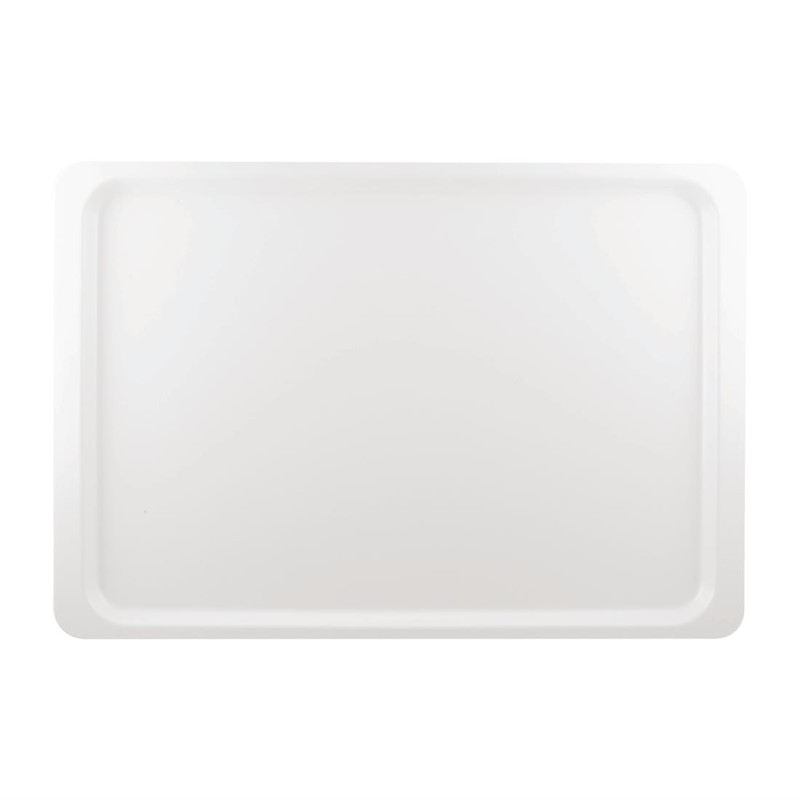 Polyester Euronorm 530 x 370mm White Service Tray - Roltex - Fourniresto