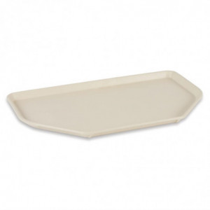 Tray in Trapezoid Polyester 500x325mm Beige - Roltex - Fourniresto