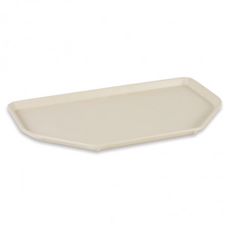 Tray in Trapezoid Polyester 500x325mm Beige - Roltex - Fourniresto