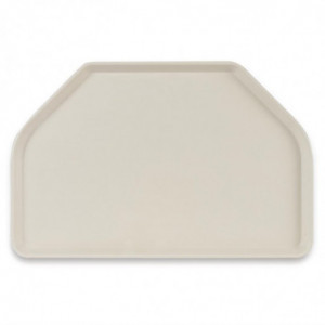 Plateau de Service en Polyester Trapèze 500x325mm Beige - Roltex - Fourniresto