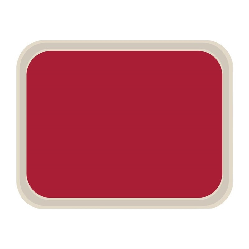 Standard-Serviertablett aus Polyester 470x360mm Rot - Roltex - Fourniresto