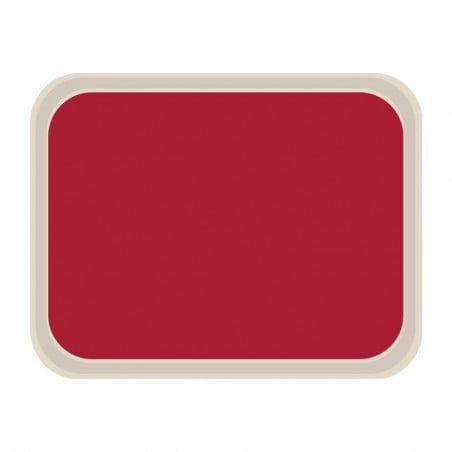 Plateau de Service en Polyester Standard 470x360mm Rouge - Roltex - Fourniresto