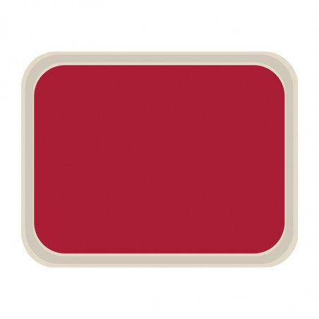 Standard-Serviertablett aus Polyester 470x360mm Rot - Roltex - Fourniresto