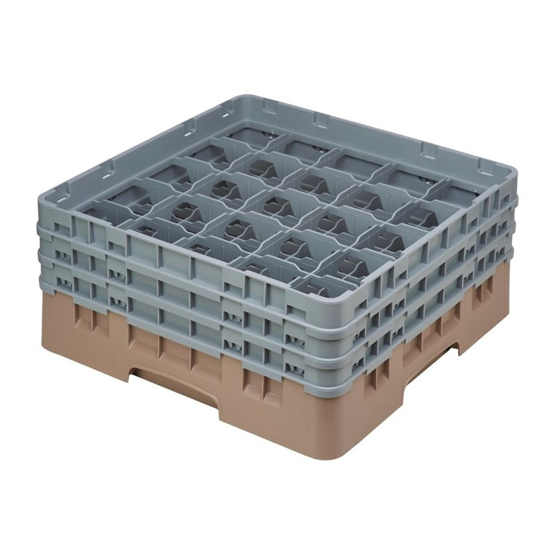 Gläserkorb 25 Fächer Camrack Beige-500x 500mm - Cambro