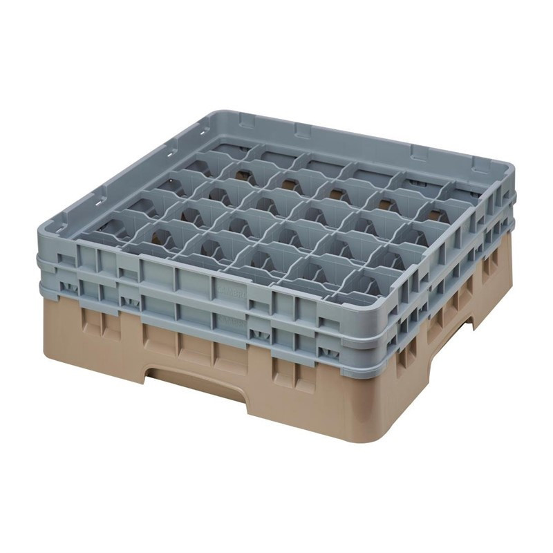 Gläserkorb 36 Fächer Camrack Beige - L 500 x B 500mm - Cambro