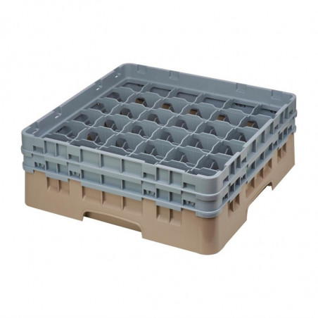 Glasregal 36 Fächer Camrack Beige - B 500 x T 500mm - Cambro