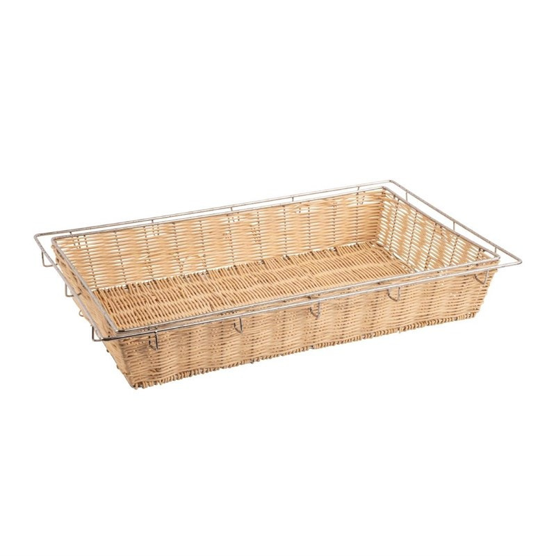 Wicker Basket with Metal Structure - GN1/1 - Olympia - Fourniresto