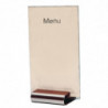 A5 Stainless Steel Menu Holder - Olympia - Fourniresto