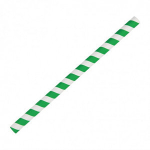 Paper Smoothie Straws - Green - L 210mm - Pack of 250 - Fiesta Green