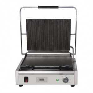 Large Simple Grooved and Smooth Contact Grill - Buffalo