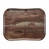 Century dark oak wood effect polyester tray - 330 x 430mm - Cambro - Fourniresto