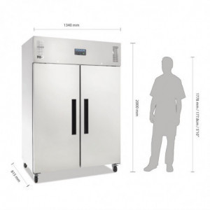 Kühlschrank mit positiver Kühlung GN Doppeltür Serie G - 1200L - Polar