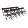 Chaises Pliantes Noires - Lot de 10 - Bolero - Fourniresto