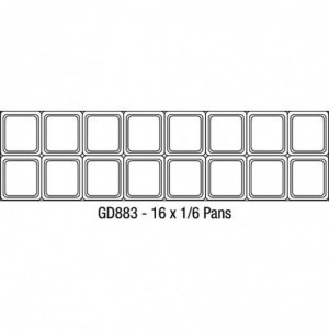 Preparation Counter 2 Doors - 527 L 16 X GN 1/6 - Polar - Fourniresto