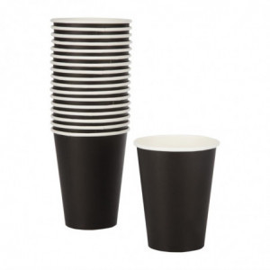 Disposable Black Hot Drink Cups 340ml - Pack of 50 - Fiesta