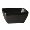 Square Melamine Bowl Pure Black - 125mm - APS - Fourniresto