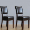 Chaises Confortables En Simili Cuir Marron Foncé - Bolero - Fourniresto