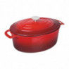 Large Red Oval Casserole Dish - 6L - Vogue