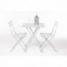 Stuhl für die Terrasse aus Stahl - Grau - Set von 2 - Bolero - Fourniresto
