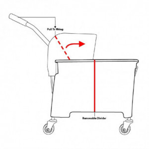 Eimer mit grünem Auswringmechanismus - 20L - Jantex - Fourniresto