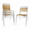 Chaises bistro frêne et aluminium  - Bolero - Fourniresto