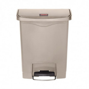 Front Pedal Slim Jim Beige Trash Can - 30L - Rubbermaid