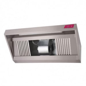 Komplette Edelstahlhaube 1500 x 900 x 450mm - Gastro M - Fourniresto