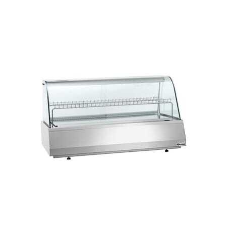 Professional refrigerated display case GN 3/1 with curved glass