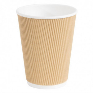 Cups Hot Drinks Insulated Corrugated Light Brown - 340ml - Pack of 500 - Fiesta