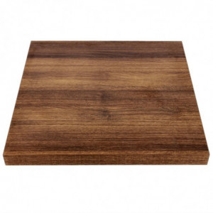 Plateau De Table Carré Effet Bois Chêne Rustique - L 700mm  - Bolero