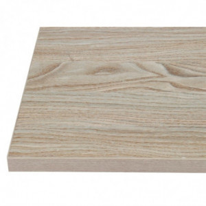 Plateau De Table Carré Effet Bois Clair - 700 mm - Bolero